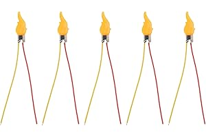 ZYNCUE LED Flame Effect Candle Lights for Birthday Party Decor, 3V-5V Flickering DIY Decoration Bulbs, Plastic Flame Lights