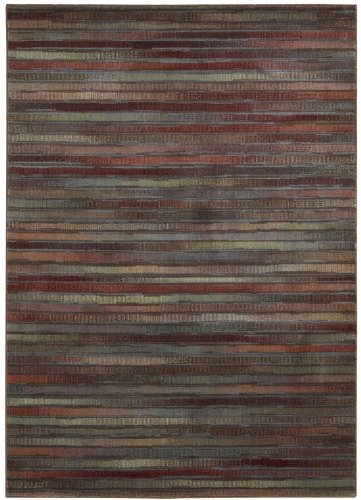 Nourison Expressions Painterly Multicolor 5'3" x 7'5" Area-Rug, Easy-Cleaning, Non Shedding, Bed Room, Living Room, Dining Room, Kitchen (5x7)