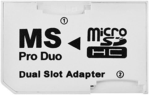 Dual Slot Micro SD TF To MS Memory Stick Pro Duo Adapter for Sony PSP and Mobile Phones