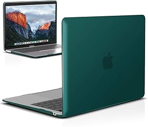 IBENZER MacBook Air 13 Inch Case 2020 2019 2018 New Version A2179 A1932, Hard Shell Case Cover for Apple Mac Air 13 Retina with Touch ID, Quezhal Green, MMA-T13QUGN
