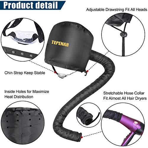 TEPENAR Hair Dryer Attachment, Upgraded Soft Adjustable Large