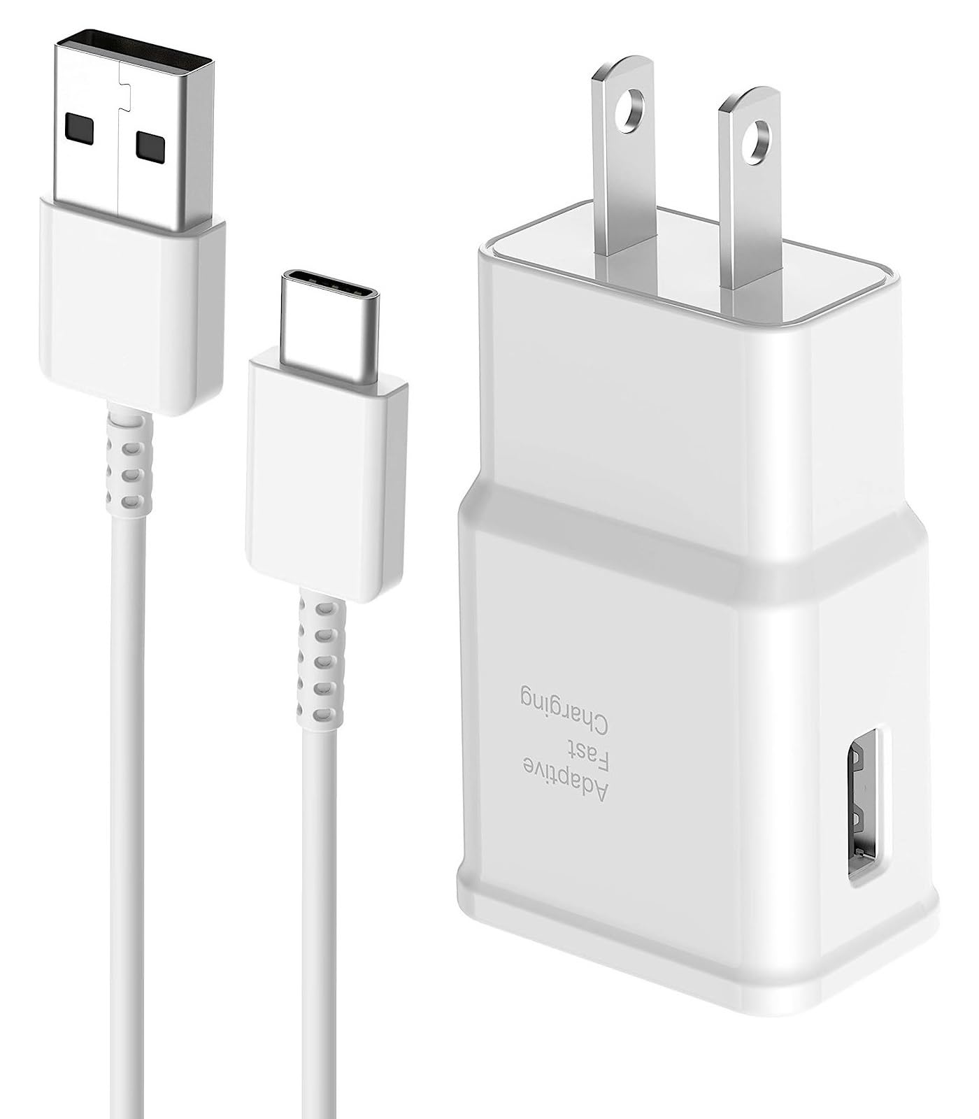 Fast Charger for Samsung 6ft Type C Fast Charging Cable Cord with Android Phone USB Wall Charger Block for Samsung Galaxy S10 9 8 Plus/Note 20 10 9 8/S20 S21 S22 S23 S24 Ultra/A52 53 54 55