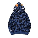 EXXE&OYYO Men's Shark Hoodie,Cotton Material Shark