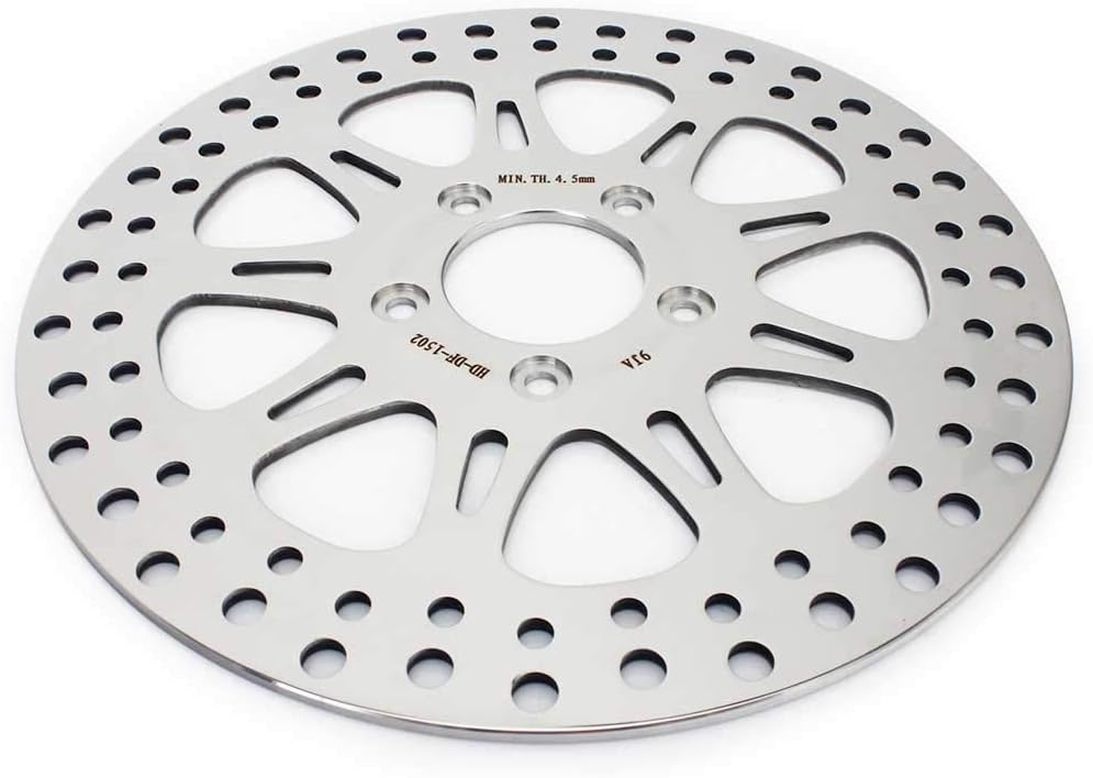 TARAZON Polished Front Pair Brake Rotors for Harley Davidson Dyna FXDX