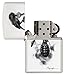 Zippo Spazuk Bird Design White Matte Pocket Lighter