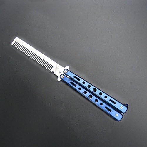 KRZER Crazy Shopping Unique Design Folding Butterfly Flail Comb (Blue)
