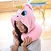 Travel Neck Pillow - Cute Unicorn Shading Hoodie U Soft Pillow for Boy and Girl (Pink)