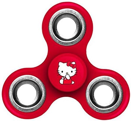 Hello Kitty Red Fidget Spinner Smooth Hand Spinner Tri Fidget Spinning For EDC ADHD Focus Anxiety Stress Relief