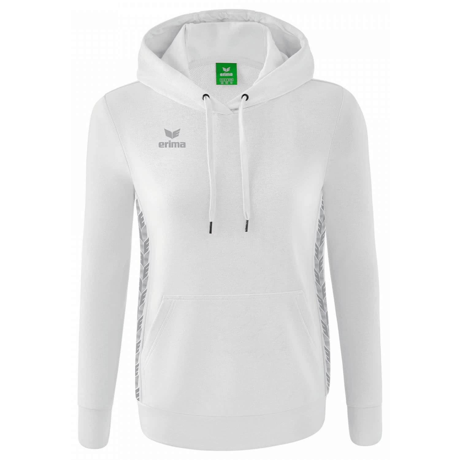 Erima Women's Essential Team Basic Hoody, White, 40