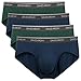 DAVID ARCHY Men's Underwear Bamboo Rayon Breathable Super Soft Comfort Lightweight Pouch Briefs No Fly in 4 Pack (M, Navy Blue/Olive Green)