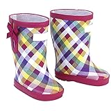 Colorful Plaid Doll Rain Boots fits 18 Inch Girl Doll or 15 Inch Baby Doll by Sophia's