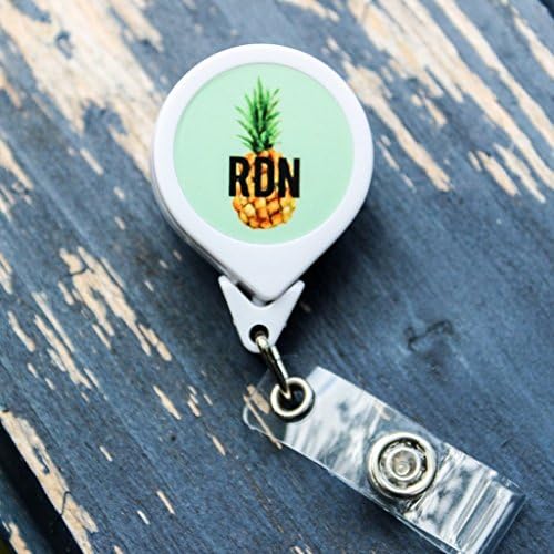 RDN Pineapple Retractable Badge Holder Reel | Dietitian Badge Reel