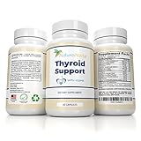 Thyroid Support Supplement with Iodine- 60 Day Supply - Helps to Improve Energy & Weight Loss Plus Metabolism Made With Vitamin B-12, Bladderwrack, Kelp, L- Tyrosine, Ashwagandha For Hormonal Health