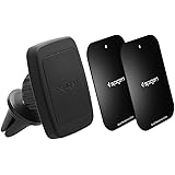Spigen Hexa Magnetic Air Vent Hands Free Clip Cell Phone Mount Holder for Car Compatible with All Mobile Phones - Black