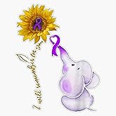 Elephant I Will Remember for You Sunflower Alzheimers Awareness Sticker Vinyl Decal Car Laptop Wall Window Bumper Sticker 5"