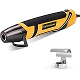 SEEKONE Mini Heat Gun, 350W 662℉ Handheld Hot Air Gun Tool with Reflector Nozzle and 4.9Ft Long Cable for Craft Embossing, Sh