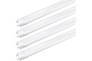LightingWill LED T8 Light Tube 2FT, Warm White 3000K-3500K, Dual-End Powered Ballast Bypass, 1000Lumens 10W (24W Fluorescent 