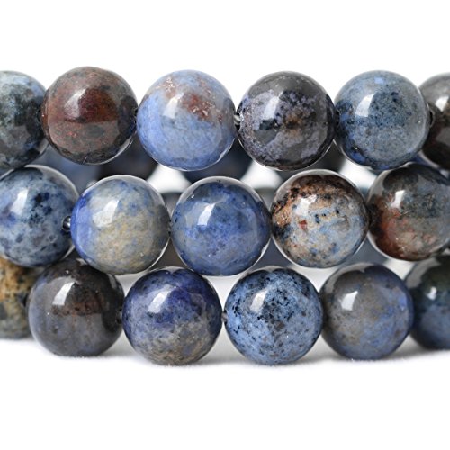 Qiwan 60PCS 6mm Natural Sunset dumortierite Gemstone Beads Gem Round Loose Beads for Jewelry Making 1 Strand 15"