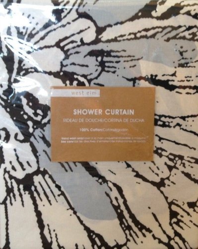 West Elm Butterfly Shower Curtain Amazon Co Uk Kitchen Home