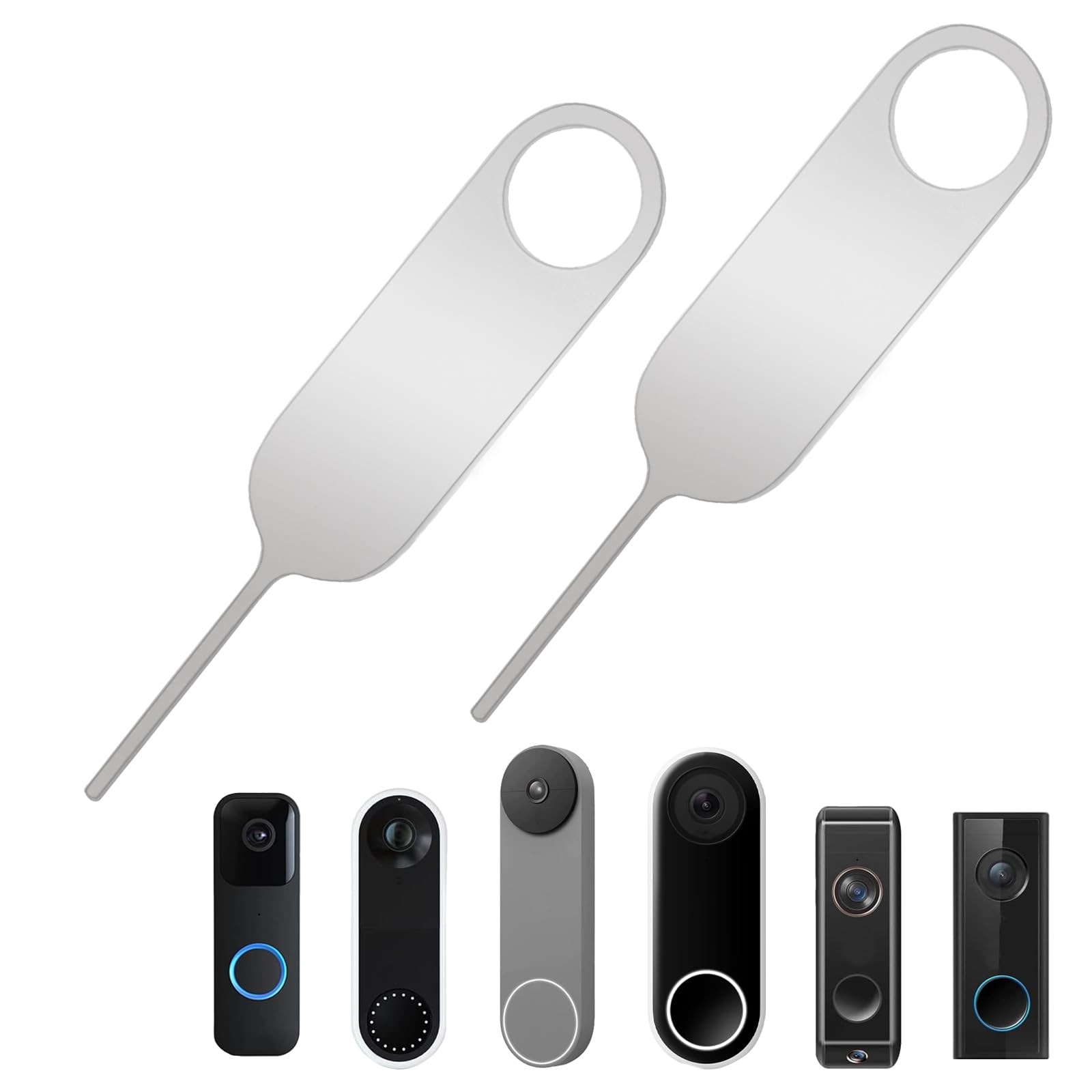 Photo 1 of YQQYG 2PCS Doorbell Key Tool, Ring Doorbell Tool, Doorbell Opening Pin Tool, Remove Doorbell Mount and Battery Replacement Pin Security Key Compatible with Arlo, Nest, Google Nest and Eufy