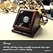 AKATTAK Championship Ring Display Case Box Real Wood and Framed Glass Lid |Single Stand 1 Slot| Gift for Sports Fans