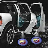 2 X 2014 Latest 6th Gen car door Shadow laser projector logo LED light for Abarth all series
