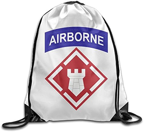 JSSAD Custom 20th Engineer Brigade SSI Unique Drawstring Bags White