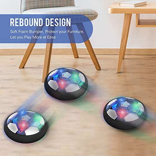 Hover Soccer Ball Boy Toys, Indoor Floating Rechargeable Soccer with Colorful LED Light and Soft