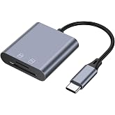 USB C SD Card Reader,Lorlorkool Aluminum USB-C/Type C Memory Card Adapter for iMac, iPad Pro Air Mini, MacBook Pro Air,Galaxy,MicroSD/SD