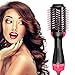 PLYRFOCE Hot Air Brush One Step Hair Dryer,Negative Ionv Straighten & Curl Volumizer Brush for All Hair Types