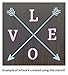 Love - Arrows Stencil by StudioR12 | Rustic Word Art -Reusable Mylar Template | Painting, Chalk, Mixed Media | Use for Journaling, DIY Home Decor - CHOOSE SIZE (9
