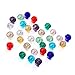 SROMAY 300Pcs 8mm Briolette Faceted Crystal Glass Beads for Jewelry Making Findings Assorted Colors with Bead Container