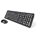 Eagletec K104 Wireless Keyboard and Mouse Combo Slim, Flat & Quiet, Ergonomic Full Size 104 Keys Keyboard & Portable Wireless Mouse for Windows PC (Black Wireless Keyboard & Mouse Set) primary