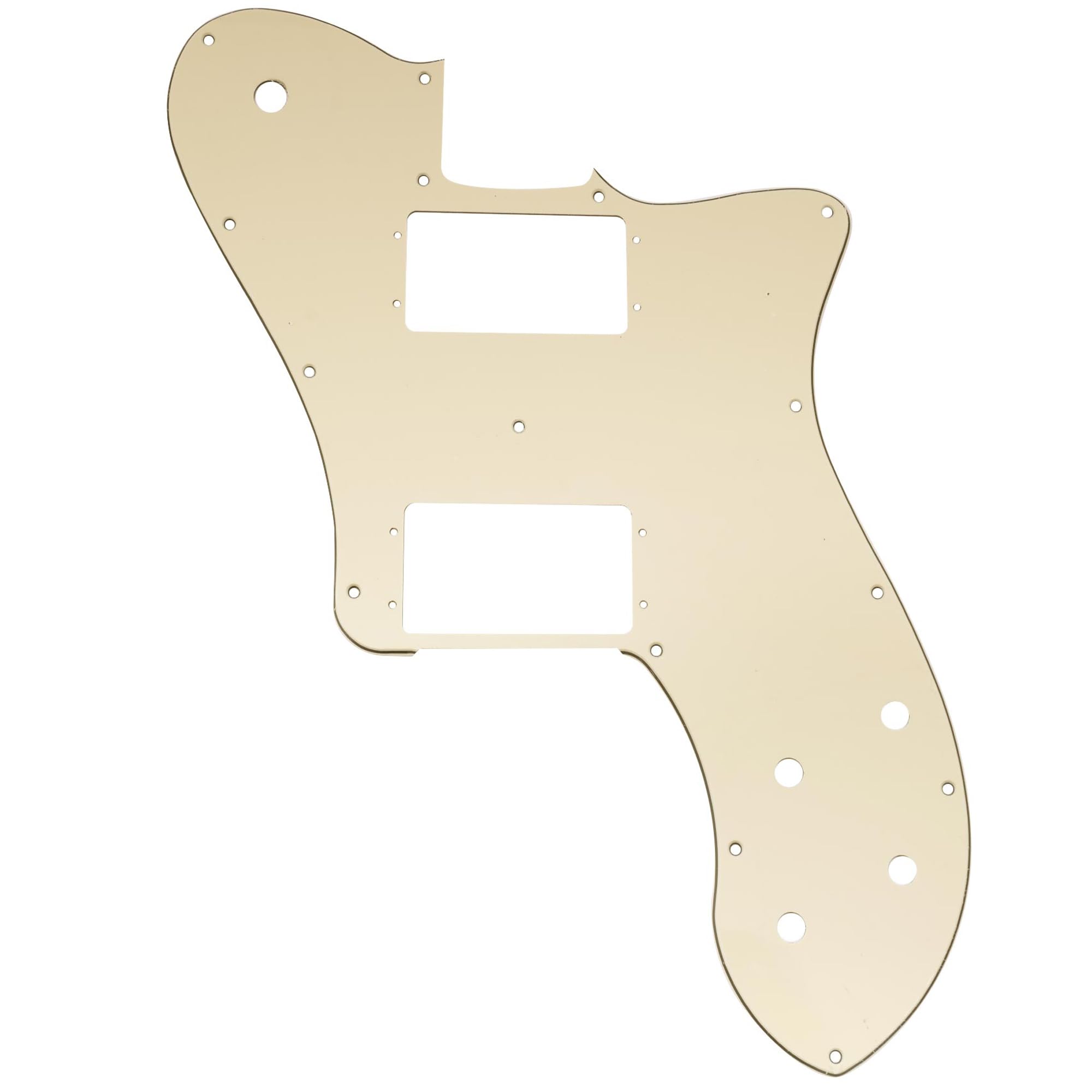 Musiclily Pro 15 Holes Wide Range HH Guitar Pickguard for Mexico Fender 72 Tele Deluxe Style Electric Guitar, 3Ply Cream