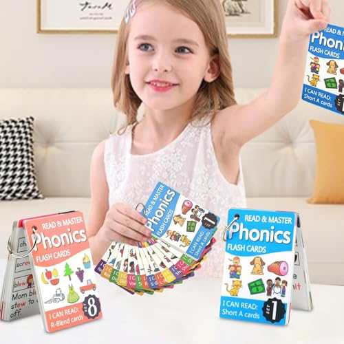 English Sight Words Flash Card, Phonics Flash Cards for Kids Age 4-8, Word Games Flashcards, Vocabulary Cards, Matching Game Flash Cards, English Word Cards, Educational Learning Activities for PreK