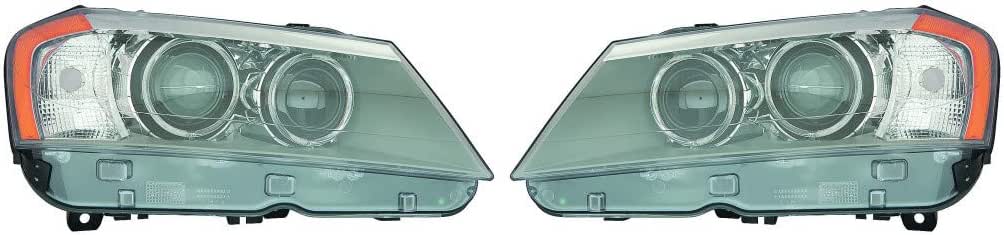 Amazon.com: KarParts360: For 2011 2012 2013 2014 BMW X3 Head Light Assembly Driver and Passenger ...