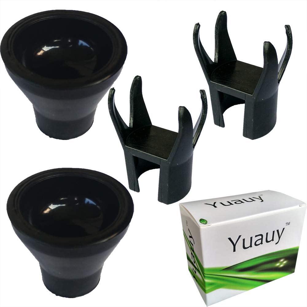 Yuauy 2 PCs Tee Sucker Suction Cup +2 pcs 4-Claw Golf Ball Retriever Grabber Pick Up Back Saver Claw Put On Putter Grip