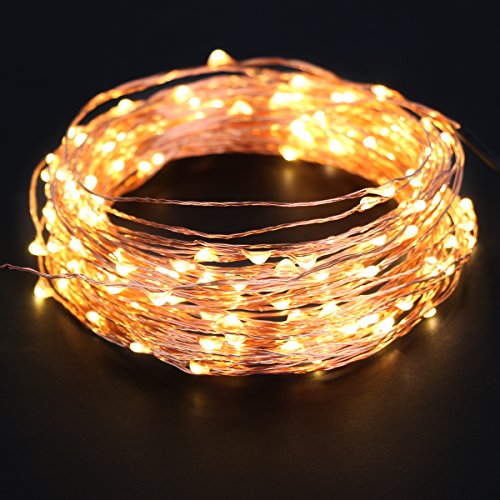 image for LED String Lights 66 ft with 200 LEDs, 1byone Twinkle Lights Copper Wi
