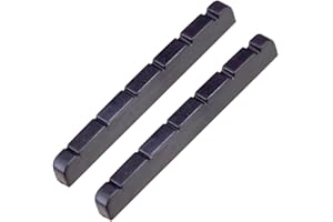 B BAOSITY Baosity 2 Pack Electric Guitar Nut Slotted for Style Guitar Replacement, Black
