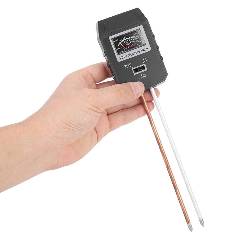 Cafopgrill 3in1 Soil Tester, Multi-functional Soil Tester PH Value Humidity Illuminance Sensor digital soil analyzer for Graden Farm Lawn