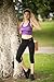 NIRLON Capri 3/4 Yoga Pants Sides Pocket High Waist Workout Black Leggings for Women