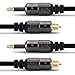 FosPower (6 Feet, 2 Pack) 24K Gold Plated Toslink to Mini Toslink Digital Optical S/PDIF Audio Cable with Metal Connectors & Strain-Relief PVC Jacket primary