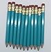 Half Pencils with Eraser - Golf, Classroom, Pew, Short, Mini - Hexagon, Sharpened, Non Toxic, 2 Pencil, Color - Light Turquoise, (Box of 48) Golf Pocket Pencils