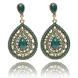 Hohemian Earrings Full Dripping Retro Trendy Earrings,Green