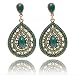 Hohemian Earrings Full Dripping Retro Trendy Earrings,Green