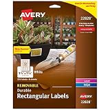 Avery Removable Labels with Sure Feed for Laser & Inkjet Printers, 1.25" x 1.75", 256 Labels (22828)