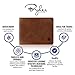 2 ID Window RFID Wallet for Men, Bifold Top Flip, Extra Capacity Travel Wallet (Brown - Distressed Leather, Medium)