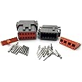 Deutsch DTM DT Series 12-pin Connector Kit, 20AWG Solid Contacts Receptacle IP67 Waterproof Heavy Duty