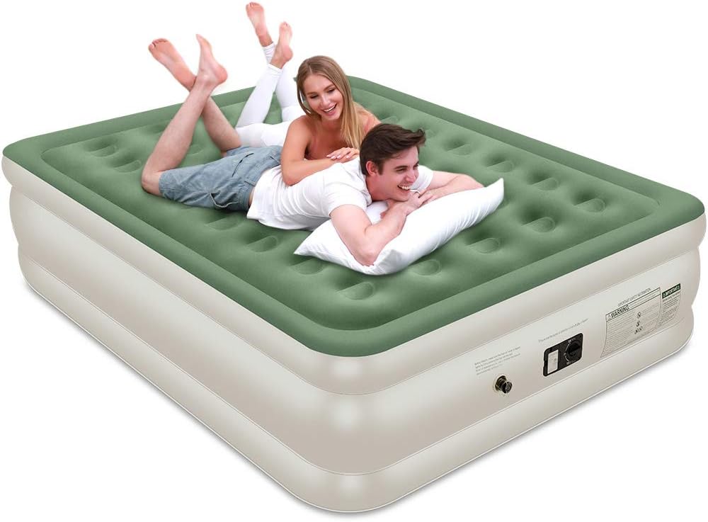 Veken Queen Air Mattress with Builtin Pump, Inflatable 18" Elevated