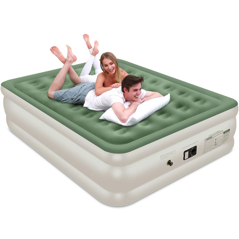 Veken Queen Air Mattress with Builtin Pump, Inflatable 18" Elevated